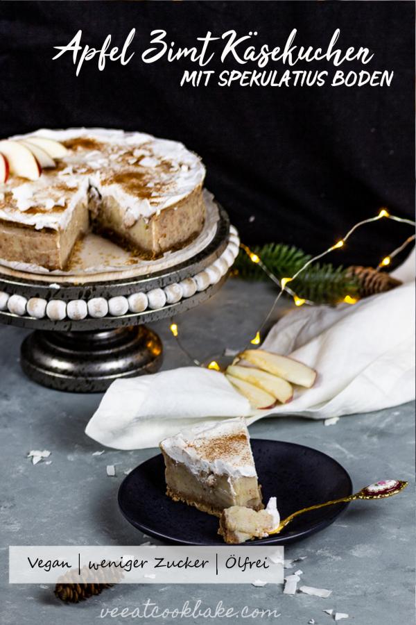 veganer apfel zimt käsekuchen