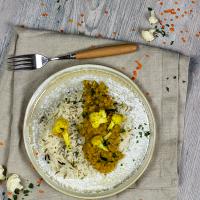 Vegan Red Lentil Dal with Cauliflower