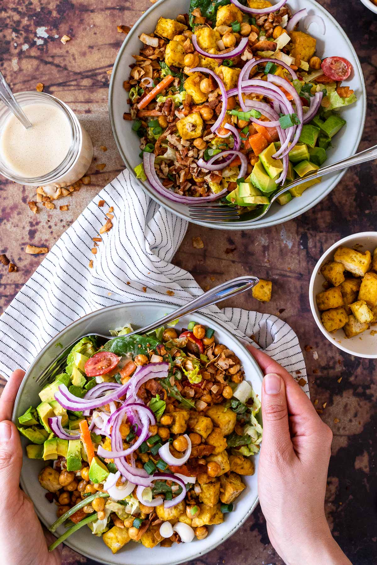 Vegan Cobb Salad in a Jar - Sweet Simple Vegan (Picnic-Friendly)