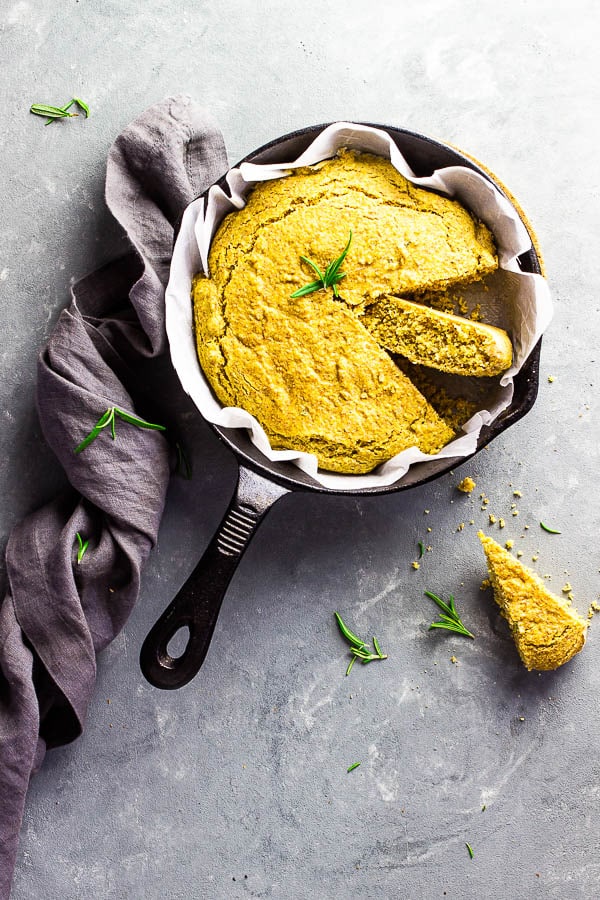 vegan wfpb cornbread with southwestern veggie bake