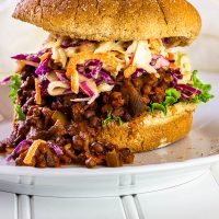 Vegan Sloppy Joe's and Tahini Coleslaw