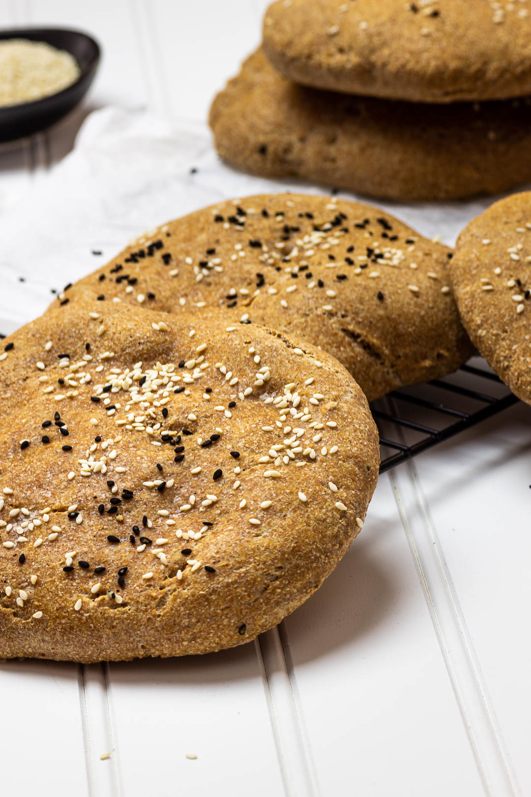 Homemade whole grain flatbread (wfpb)