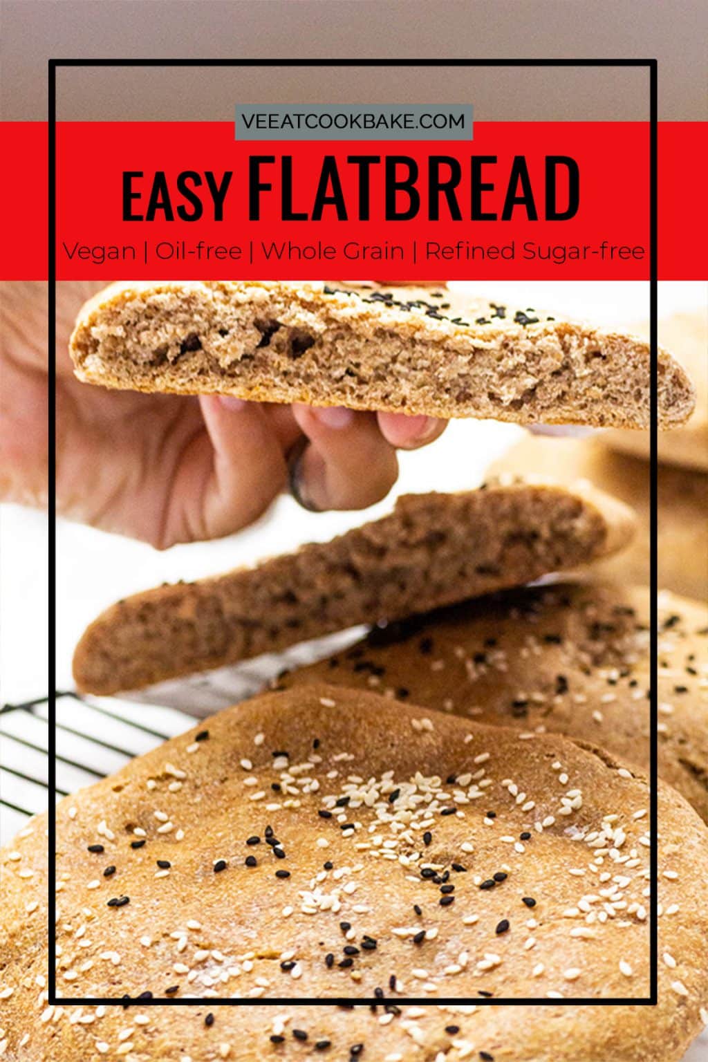 Homemade whole grain flatbread (wfpb)