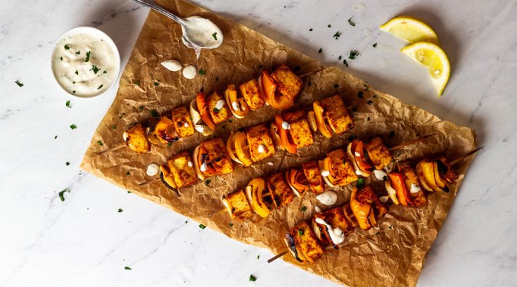 vegane tofu grillspieße