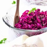 vegan red, purple coleslaw with red cabbage (wfpb)