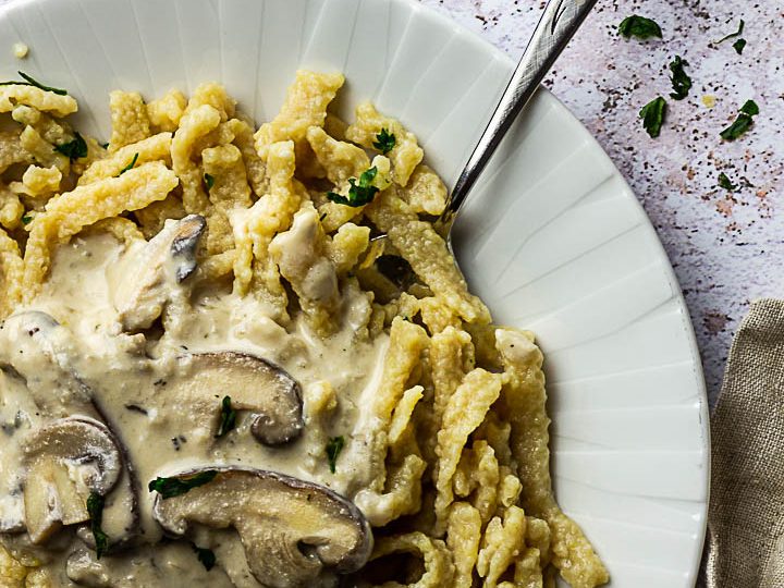 Vegan Mushroom Stroganoff / Mushroom Ragout Ve Eat Cook Bake