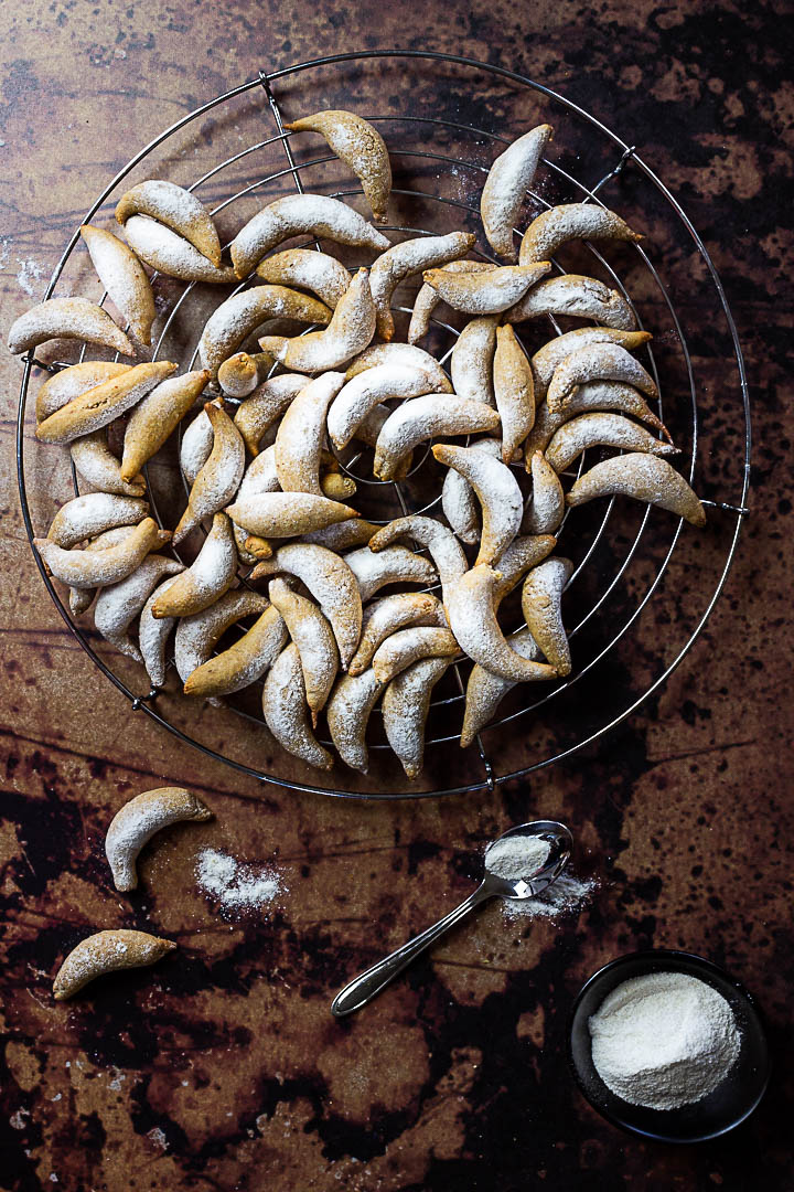 Vegane Vanille Kipferl , Weihnachtsplätzchen