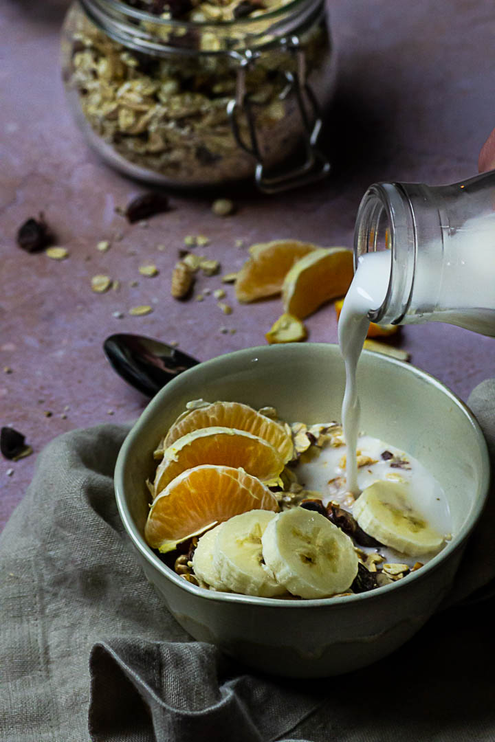 Sugar-free Muesli Mix with Quinoa, Amaranth, Rolled Oats, Cranberries and Chocolate Chips (vegan)