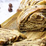 Vegan Nut Babka is a german braided nut bread, a whole wheat yeast dough filled with a sugar-free hazelnut filling. (wfpb)