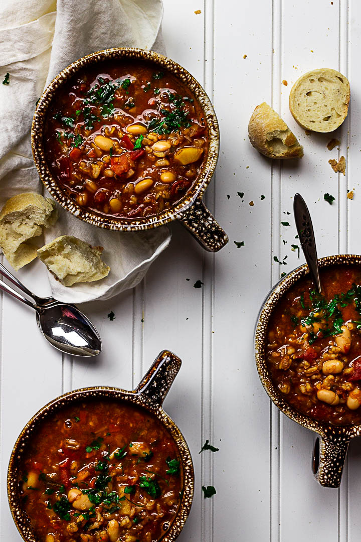 Serbian White Bean Soup With Parsley