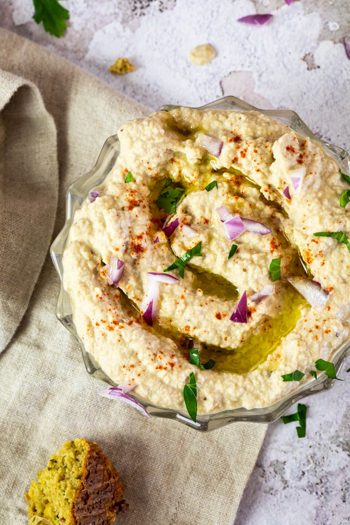 Vegan Baba Ganoush is a Eggplant (Aubergine) Tahini Dip of the middle eastern cousine (wfpb)