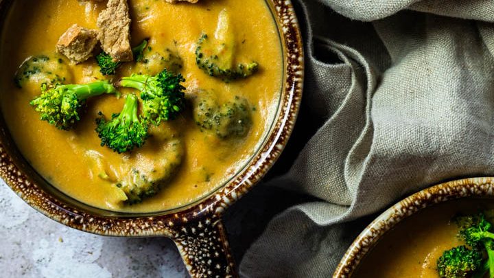 Einfache Vegane Brokkoli Kase Suppe Ve Eat Cook Bake