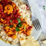 Veganes Tikka Masala mit Blumenkohl und authentischen Gewürzen. (vegetarisch, glutenfrei)
