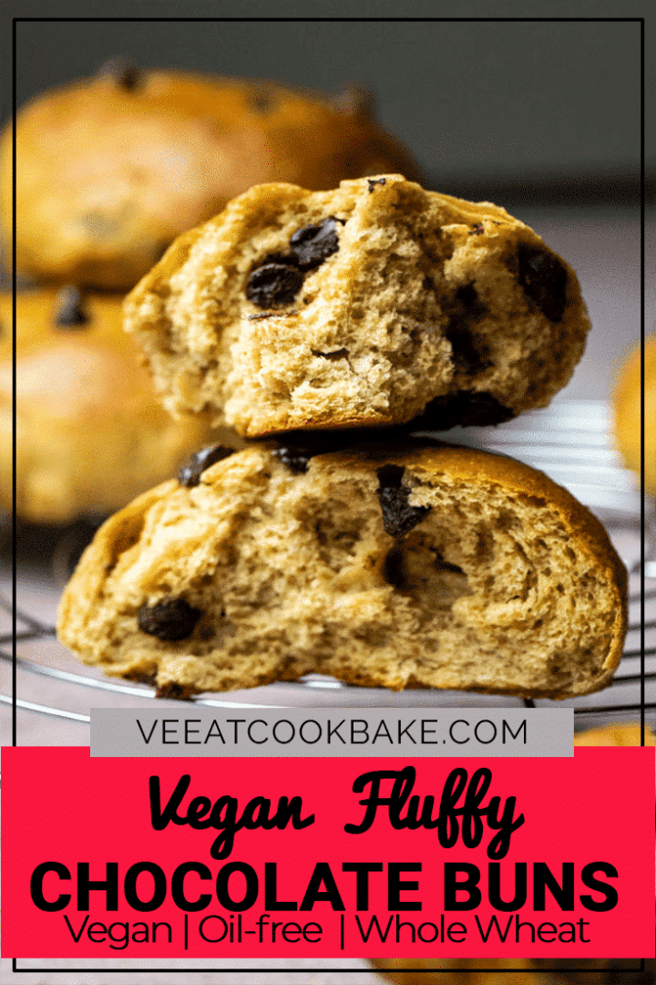 Vegan Chocolate Brioche Buns - fluffy soft - Ve Eat Cook Bake