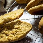 Homemade vegan whole wheat hot dog buns. Perfect for sandwiches, hot dogs or burgers. 100% whole wheat.