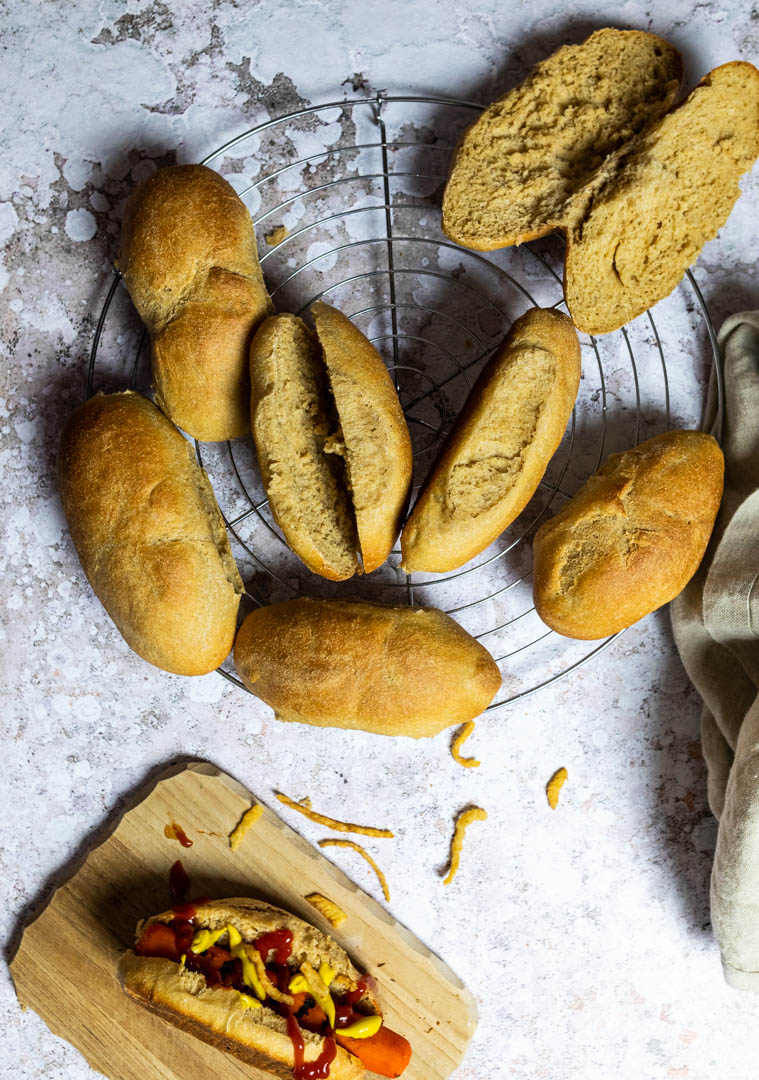 Homemade Hot Dog Buns - Fresh April Flours