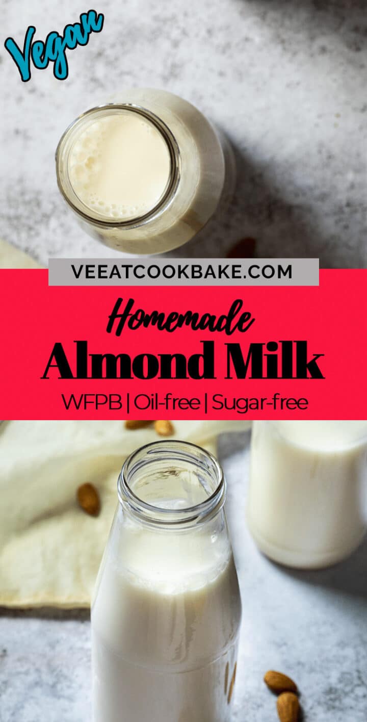 How To Make Homemade Almond Milk With 2 Ingredients Ve Eat Cook Bake 6717