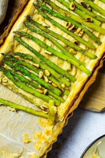 Vegan Asparagus Tart (wfpb opt) - Ve Eat Cook Bake