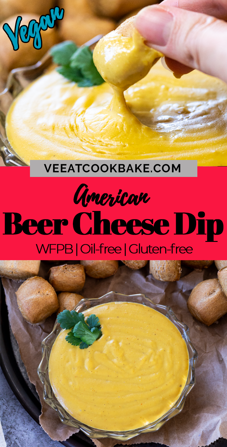 Graphic for vegan Beer Cheese Dip