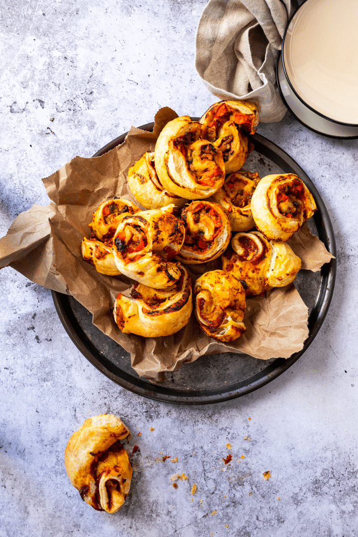 Vegan Quorn Ham & Cheese Pinwheels - Wallflower Kitchen