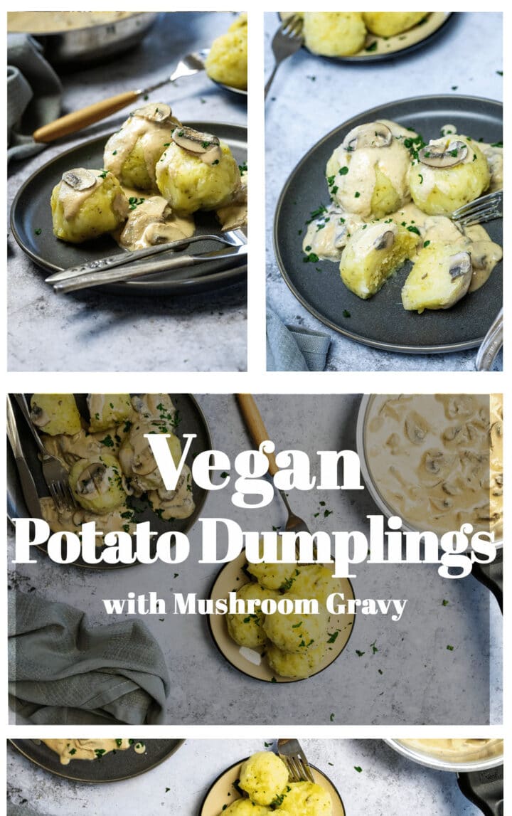 Vegan Potato Dumplings with MushroomSauce Ve Eat Cook Bake