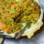 Close up of vegan artichoke spinach pinwheels