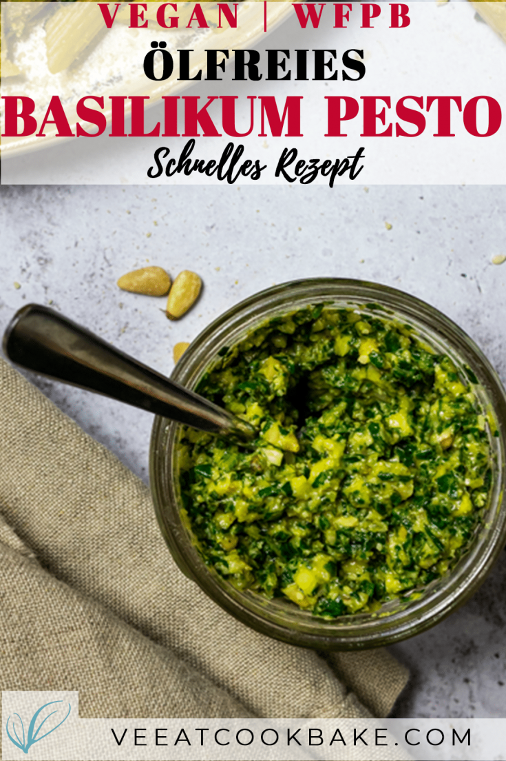 Ã–lfreies veganes Basilikum Genovese Pesto - Ve Eat Cook Bake