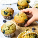 Nahaufnahme eines Blaubeermuffins