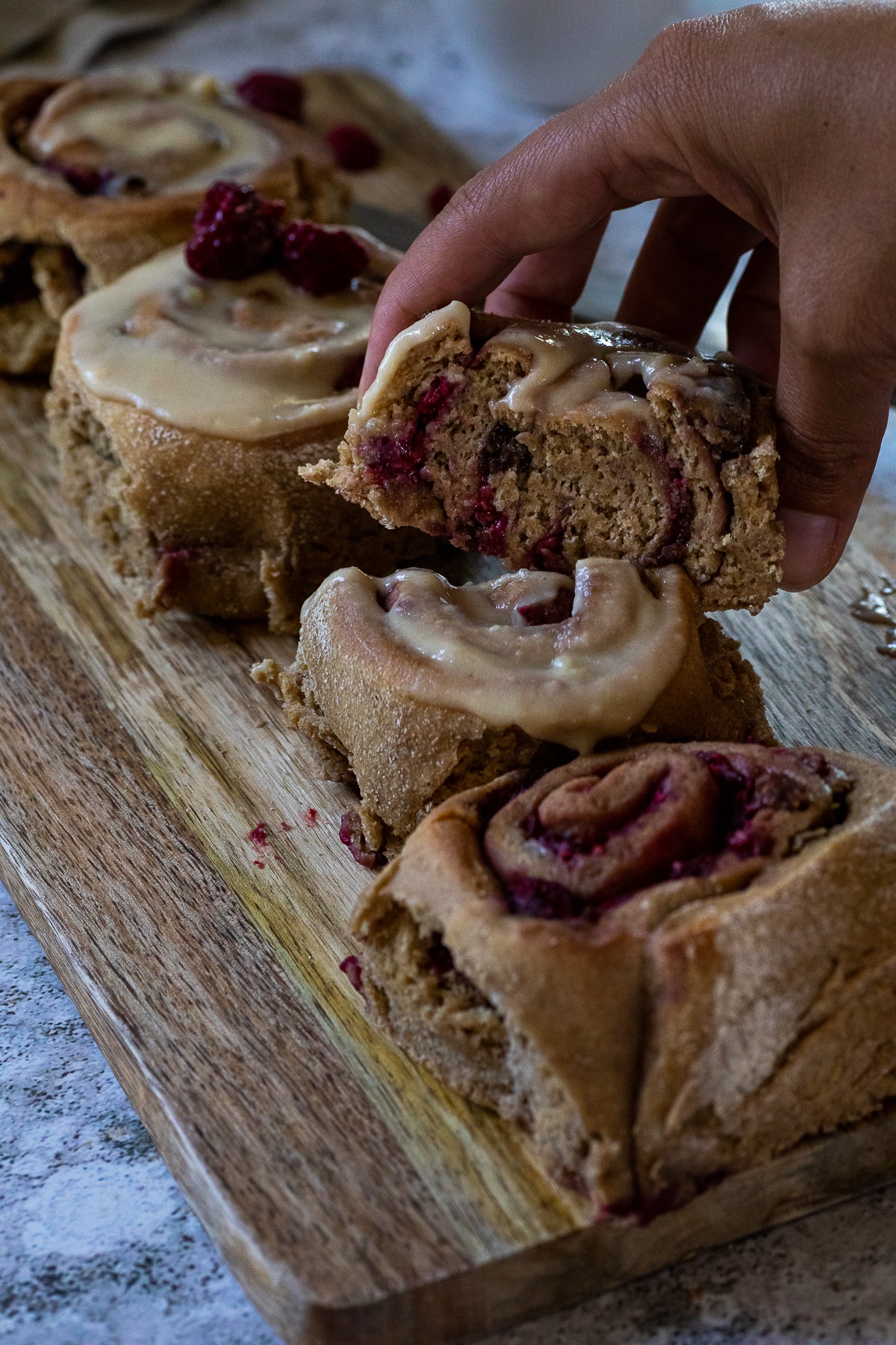 Hält ein halb veganes Himbeer Schnecken