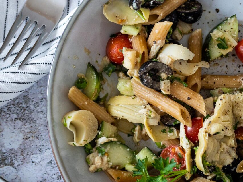 Nudelsalat Rezept mit Artischockenherzen (wfpb, vegan, ölfrei) - Ve Eat ...
