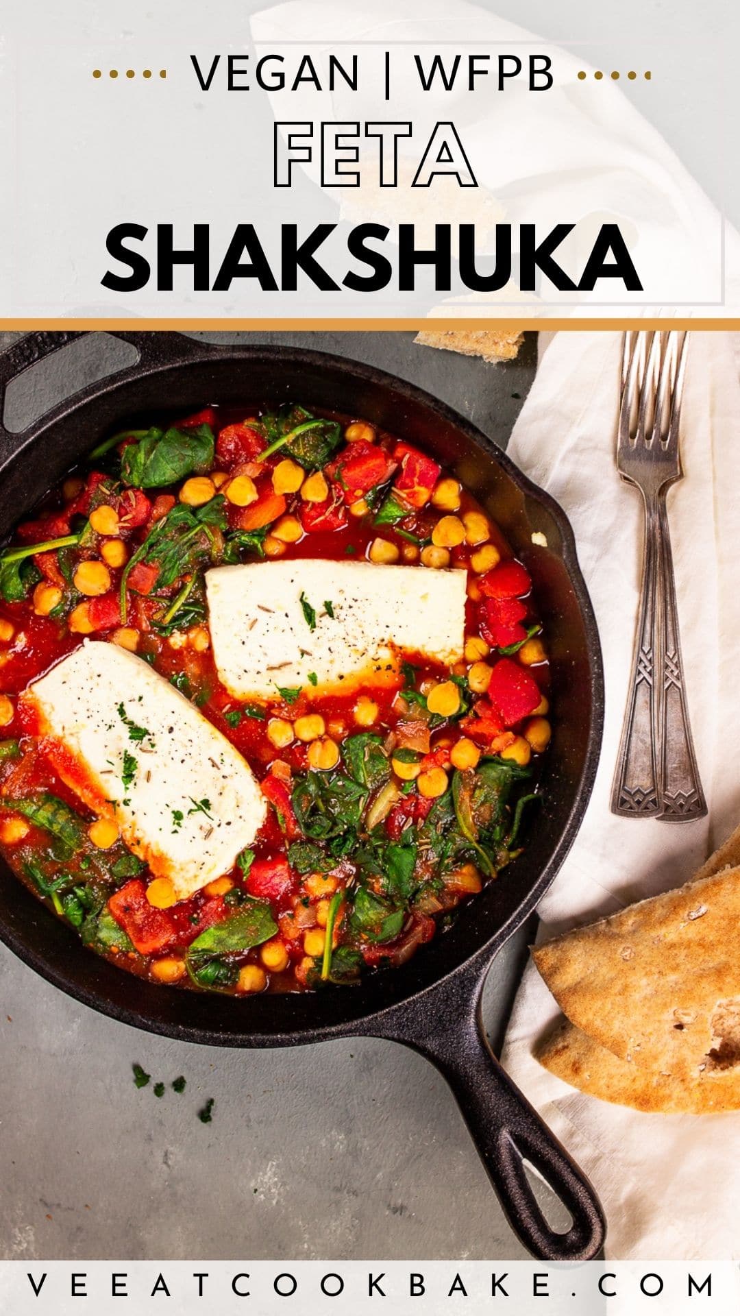 Vegan Shakshuka Pin for Pinterest with Text