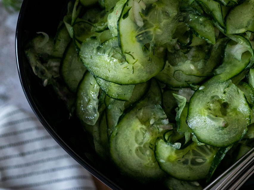 Veganer Gurkensalat mit Dill Ve Eat Cook Bake
